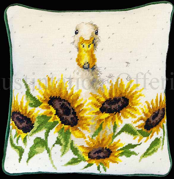 Hannah Dale Wrendale Sunflower Duck Sunshine Needlepoint Kit